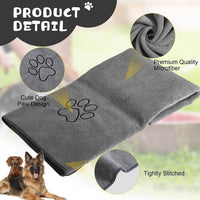 Chumia 4 Pcs Dog Towels for Drying - 16 x 32 Inch / Gray, Black - image 3