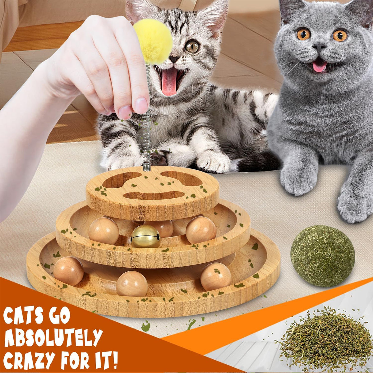 Cat Ball Track Toy, Kitty Toys Roller - Large - Plus - image 4