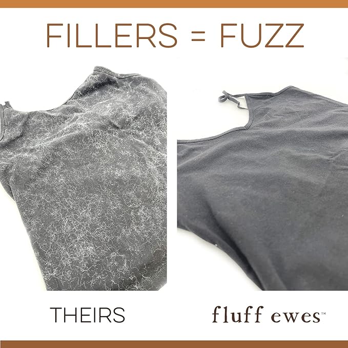 Fluff Ewes Wool Dryer Balls 3 Pack Premium New Zealand Wool Laundry Balls for Dryer, No Static Dryer Balls Laundry Reusable Cute - XL Wool Dryer Balls Cute, Baby Dryer Balls for Dryers - Darks