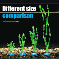 AQUANEAT Fish Tank Artificial Plants, Aquarium Plastic Seaweed Decoration, 4Inch Tall Fake Green Accessories, 10 Packs