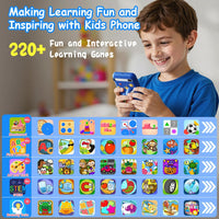 luluckck kids smart phone toy with 3.97 inch touchscreen in black and pink - view 3