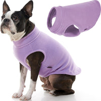 Gooby Stretch Fleece Vest Dog Sweater - X-Large Length (16.5") / Lavender
