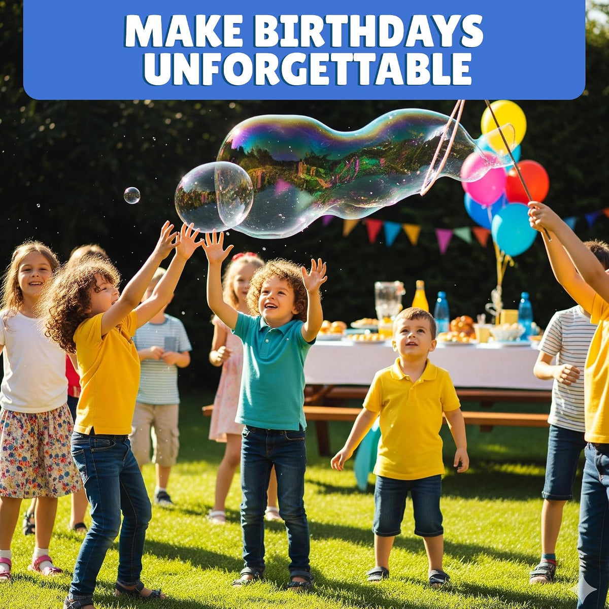 Giant Bubble Solution, Bubble Wands, Bubbles for Kids - 7 Gallons - image 4