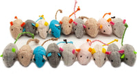 Fashion's Talk Cat Mice Toy 18-Pack Plush Catnip-Filled Mice Toys