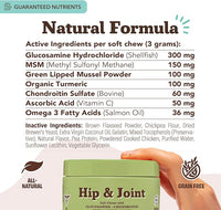 Natural Dog Company Hip & Joint Chews, Chicken Liver & Turmeric Flavor, with Glucosamine Chondroitin for Dogs, Maintains Bone and Joint Health, Supplements for Seniors and Puppies, 90 Count