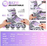 2PM SPORTS Adjustable Inline Skates for Kids, Youth and Adults – Fun for Kids & Family - F Violet / Large - Youth (4.5-8 US) - image 3