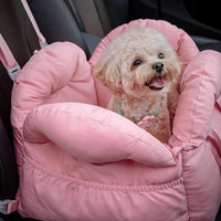 VETRESKA Dog Carrier Dog Car Seat for Small Dogs - Washable Cat Carrier Portable Puppy Bed for Car Seat of Easy Installation Pet Travel Carrier Bed with Storage Pocket & Safety Clip-On Leas