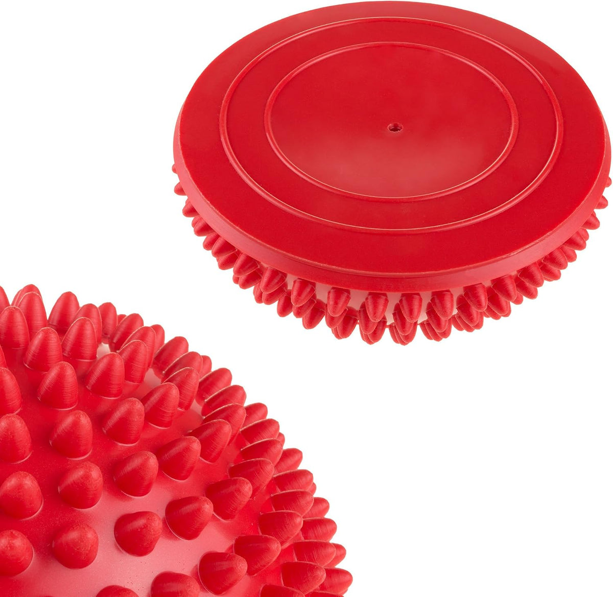 Hey Play balance pods for kids, set of 6 blue green and red half domes - view 2