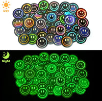 50PCS Smile Face Stickers Cute Water Bottle Stickers for Kids – Fun for Kids & Family - 50pcs Glow Neon Stickers - image 2