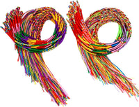 Resinta 100 Pieces Handmade Braided Bracelets Assorted Colors - Color B