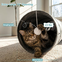 Ownpets Cactus Cat Tunnel 12" with Peek Holes for Indoor Large Cat - Cactus Shape / 12 Inches in Diameter - image 2