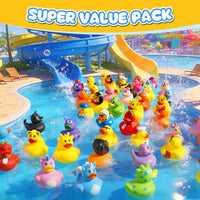 Tiaxidex 100 assorted 2 inch mini rubber ducks in bulk with mixed designs - view 8