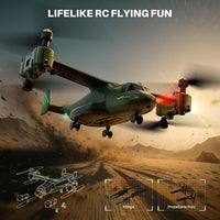 SYMA X550 RC plane, a military style 4-channel tiltrotor for beginners - view 2