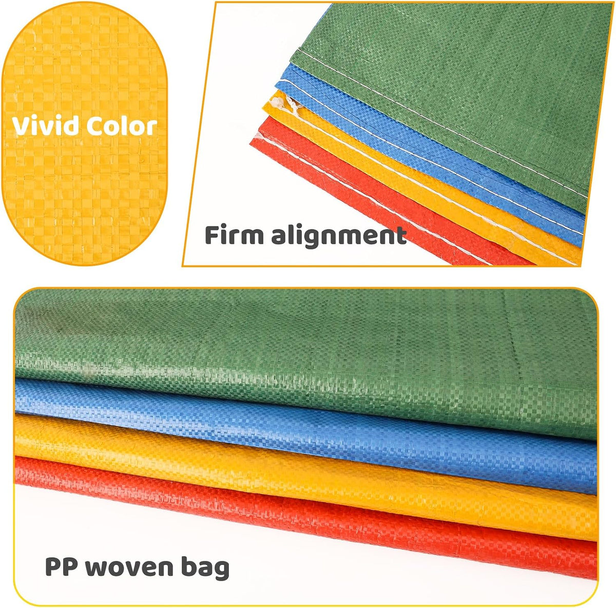 Warmfarm potato sack race bags in red, blue, green and yellow for kids and adults - view 3