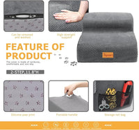 Topmart High Density Foam Pet Steps 2 Tiers,11.8" High,Non-Slip Dog Stairs,Soft Foam Dog Ramp Ladder,Best for Injured,Older Cats,Pets with Joint Pain,Suitable for Low Sofas,Stairs,Lower Place