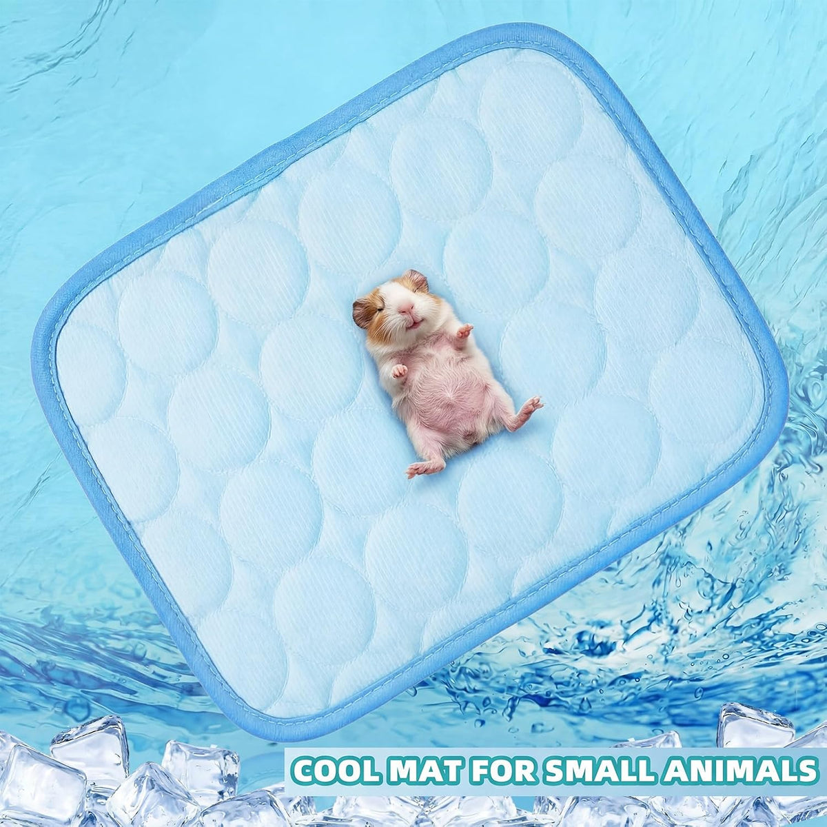 Jetec 3 Pcs Guinea Pig Beds, Fleece Small Animal Mats - Ice Silk / Summer / Pink - image 3