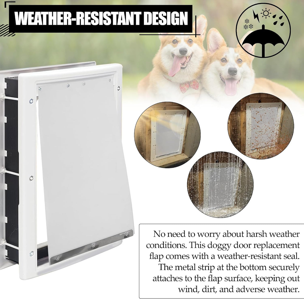 TonGass 10" x 18" Pet Door Flap Large Transparent Dog Door Flap - 1 / Large - image 3