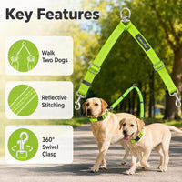 Brilliant Paw double dog leash coupler with 360 degree swivel clasp - view 2