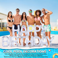 Shappy Happy Birthday Pool Floats Balloon – Fun for Kids & Family - White / 20'' / Sequins - image 4