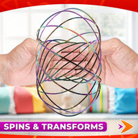 2 Pcs Kinetic Flow Ring Spinner, 5.1", Stainless Steel – Fun for Kids & Family - image 4