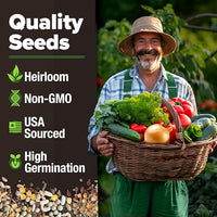 20 Heirloom Vegetable Seeds - 10,000+ Survival Seeds and Emergency Prepper Gear - Non GMO Vegetable Seeds for Planting Home Garden Variety Pack