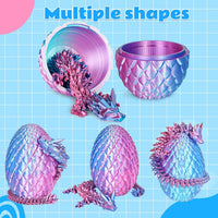 Small Dragon Eggs with Dragon Inside - Gradient Light Purple-red / M (H:5.8 inches) - image 3