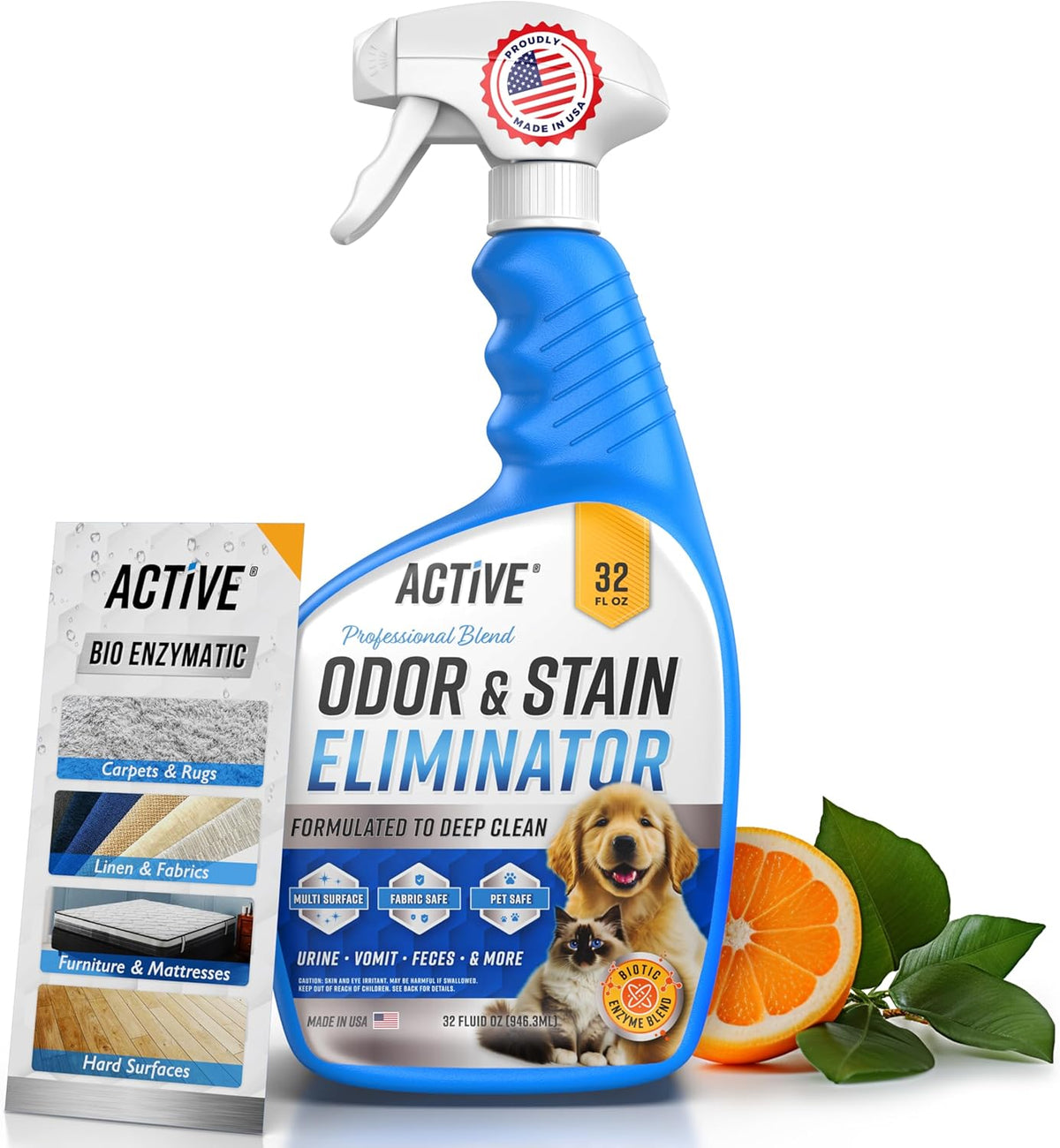 Pet Odor and Stain Eliminator, Stain Remover Spray for Carpet