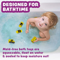 Tub Works Construction Trucks Mold Free Bath Toys, Sealed - Construction - image 2