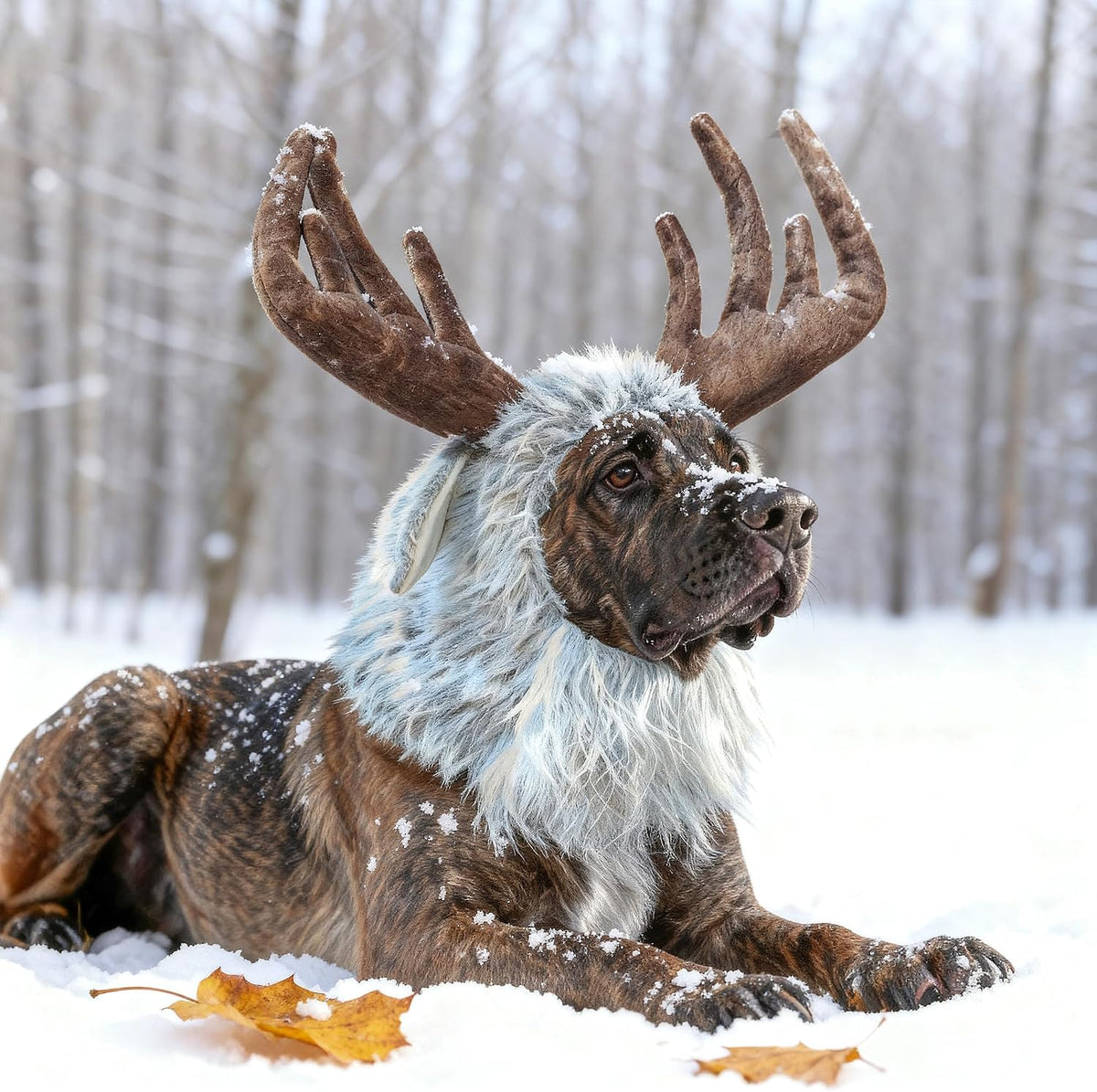 Funny Pet Reindeer Moose Costumes for Dog - Moose / Size L
