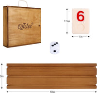 Offelec Double Six Dominoes Set - Rummy Game With Wooden Box - image 4