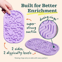 Woof FlipMat, Dual-Sided Dog Lick Mat & Slow Feeder - Lavender / Mini - image 4