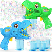 Yunaking Kids Bubble Gun 2 Pack - Blue+green