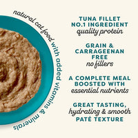 Applaws Vitality Wet Cat Food Paté, Natural Canned Cat Food, Wet Food for Cats with Added Vitamins and Minerals, Grain Free, Carrageenan Free, Tuna Fillet and Mackerel Recipe (24 Count, 2.47 oz Cans)
