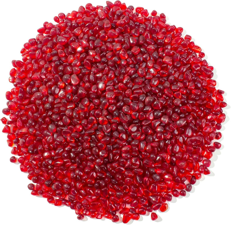 Keedolla Aquarium Glass Pebbles Stones Fish Tank Rocks Gravel - 2 Pound / Red