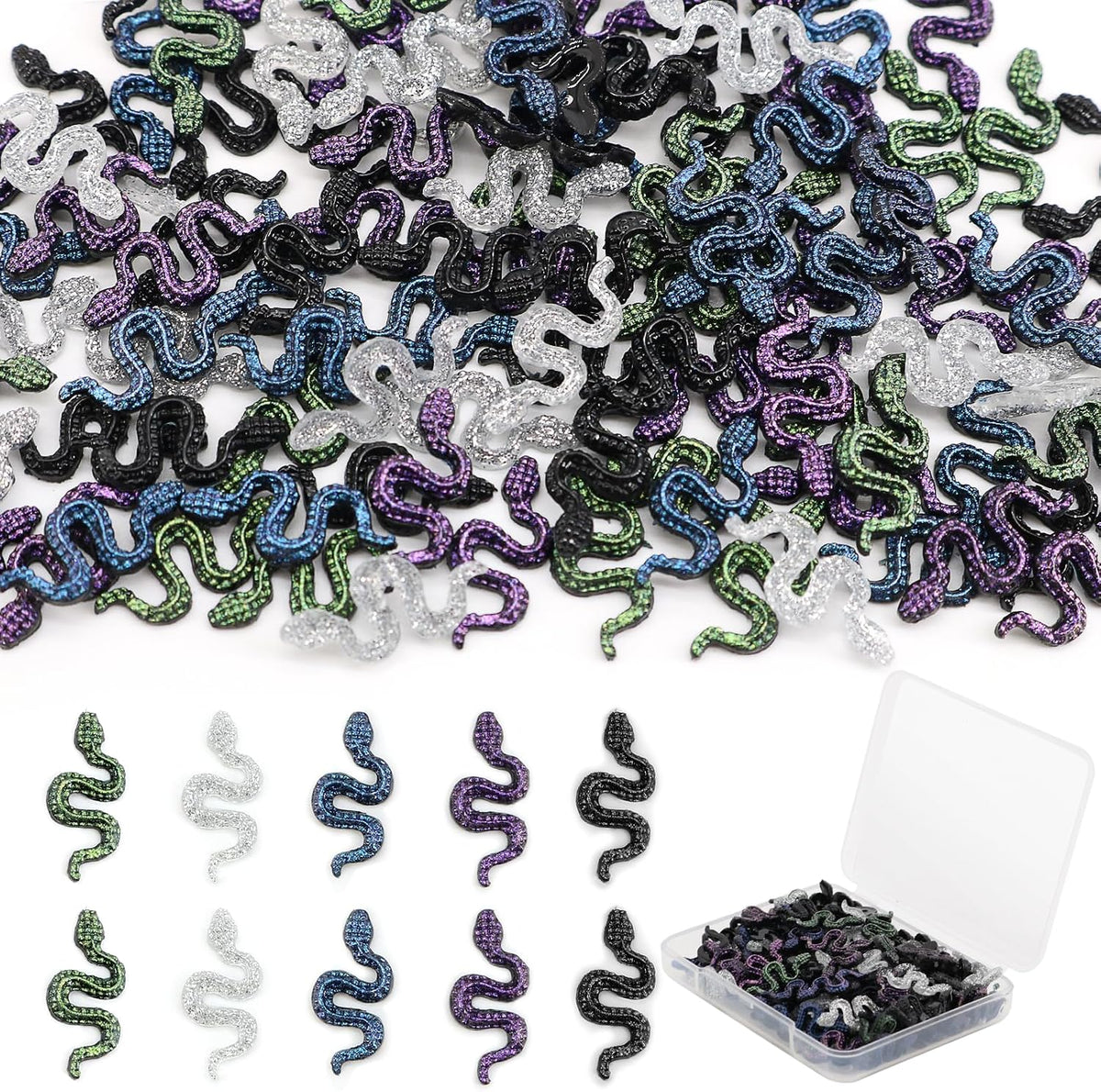 60Pcs Mini Resin Butterflies - 120pcs Mini Snakes