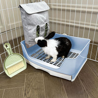 Large Rabbit Litter Box Bunny Litter Box - Blue - image 2