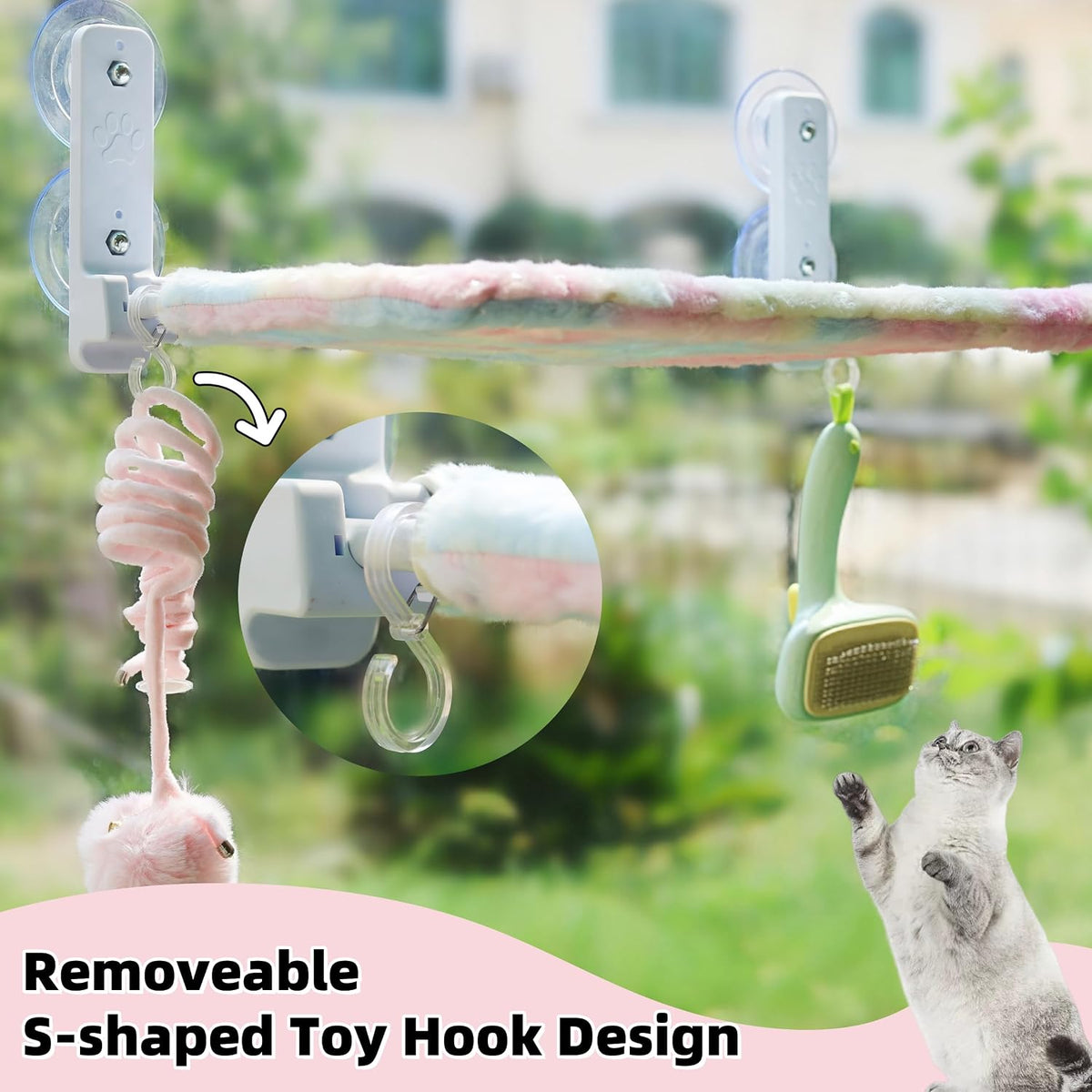 Foldable Cat Window Perch - Multicolor / L (23.5'L x11.2'W x7.8'H) - image 3