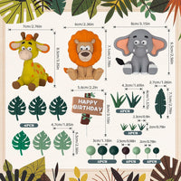 19pcs Safari Animal Cake Topper - Jungle Wild Style - image 2