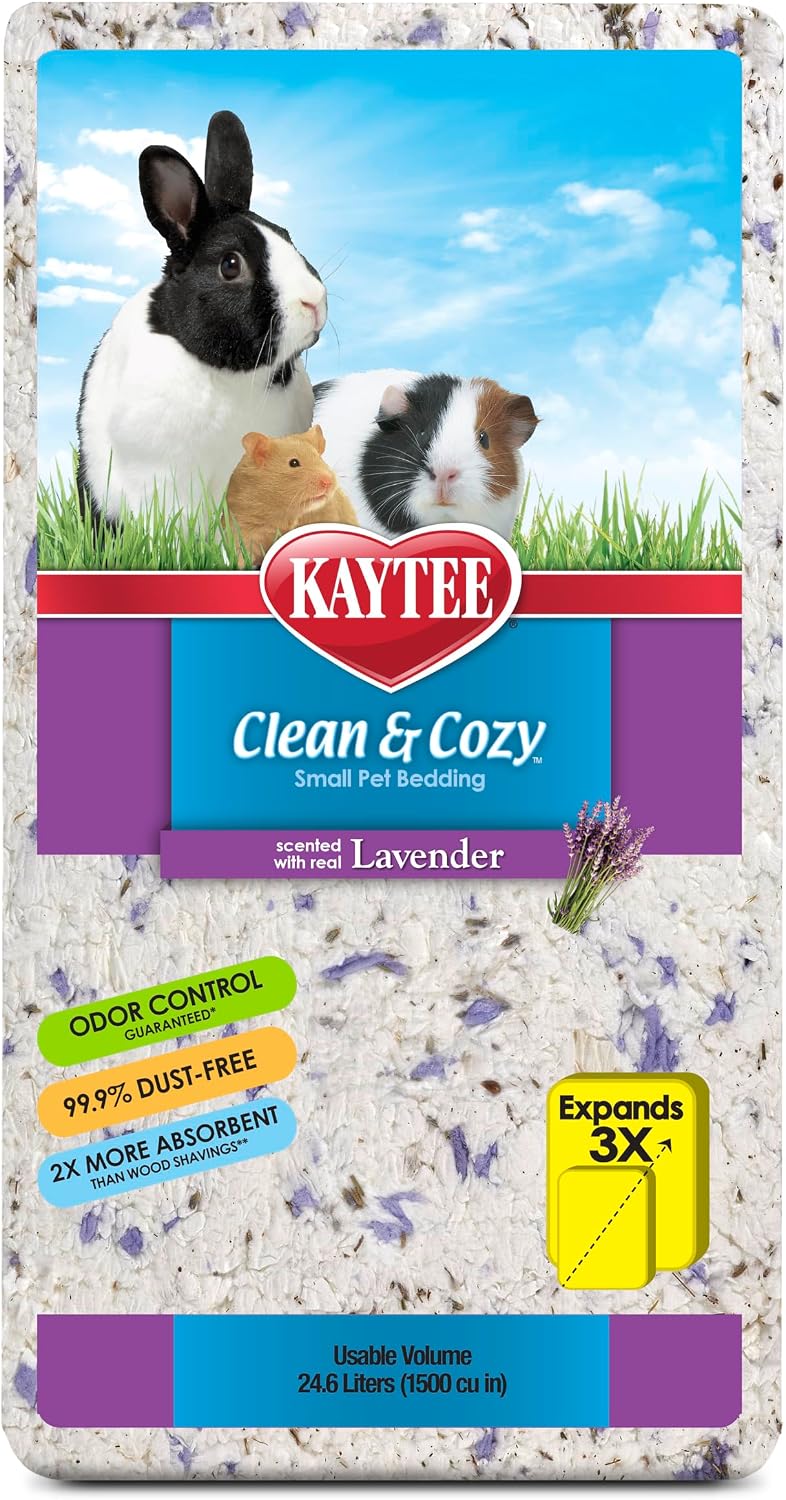 Kaytee Clean & Cozy Lavender Paper Bedding for Guinea Pigs - 24.6 Liters