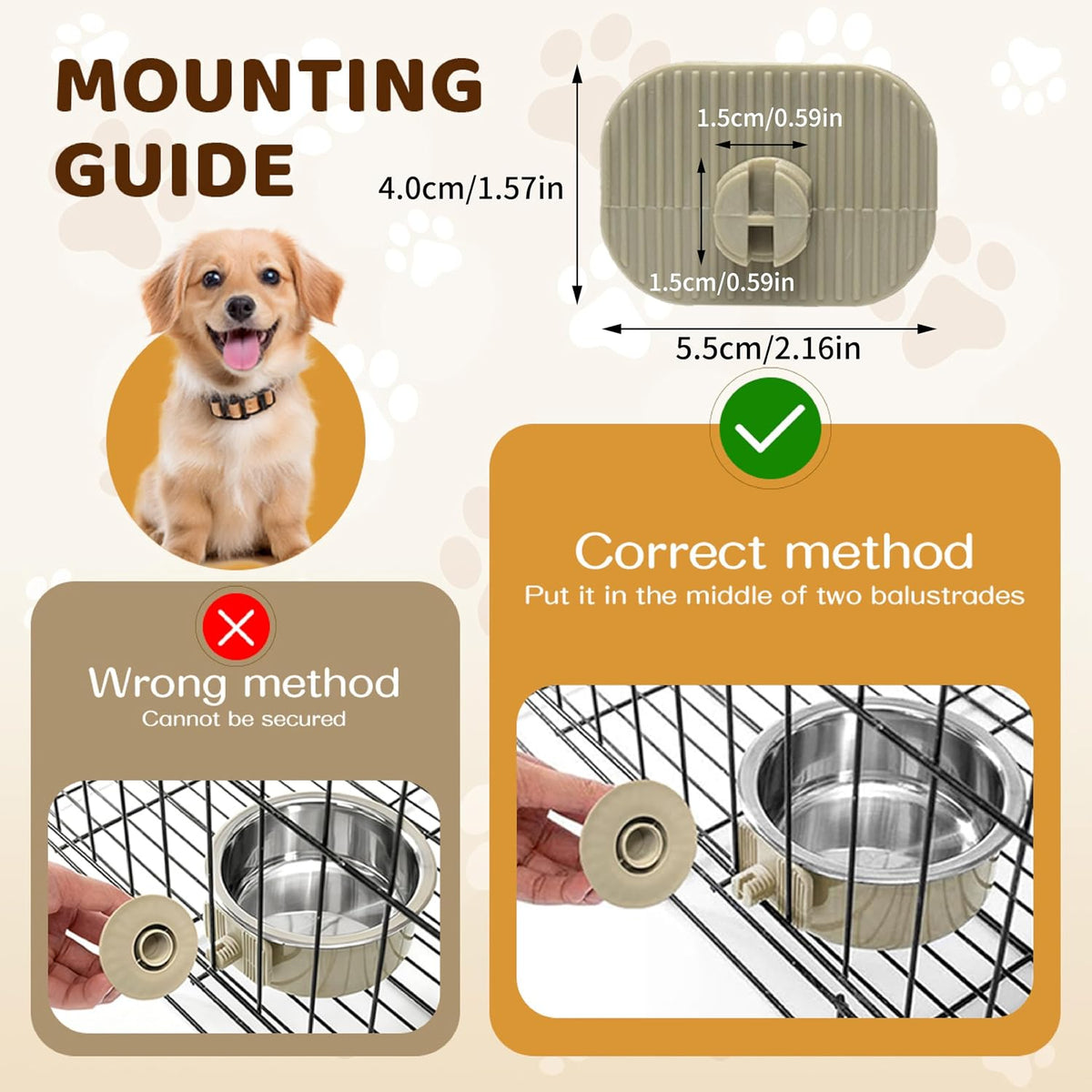 2Pcs Pets Lightweight Stainless Steel Bowl - Gray-Small - image 2