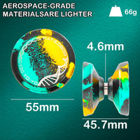 C130 YoYo Professional Responsive Yo yo Bearing for Kids Beginner - Black Green Yellow - image 3