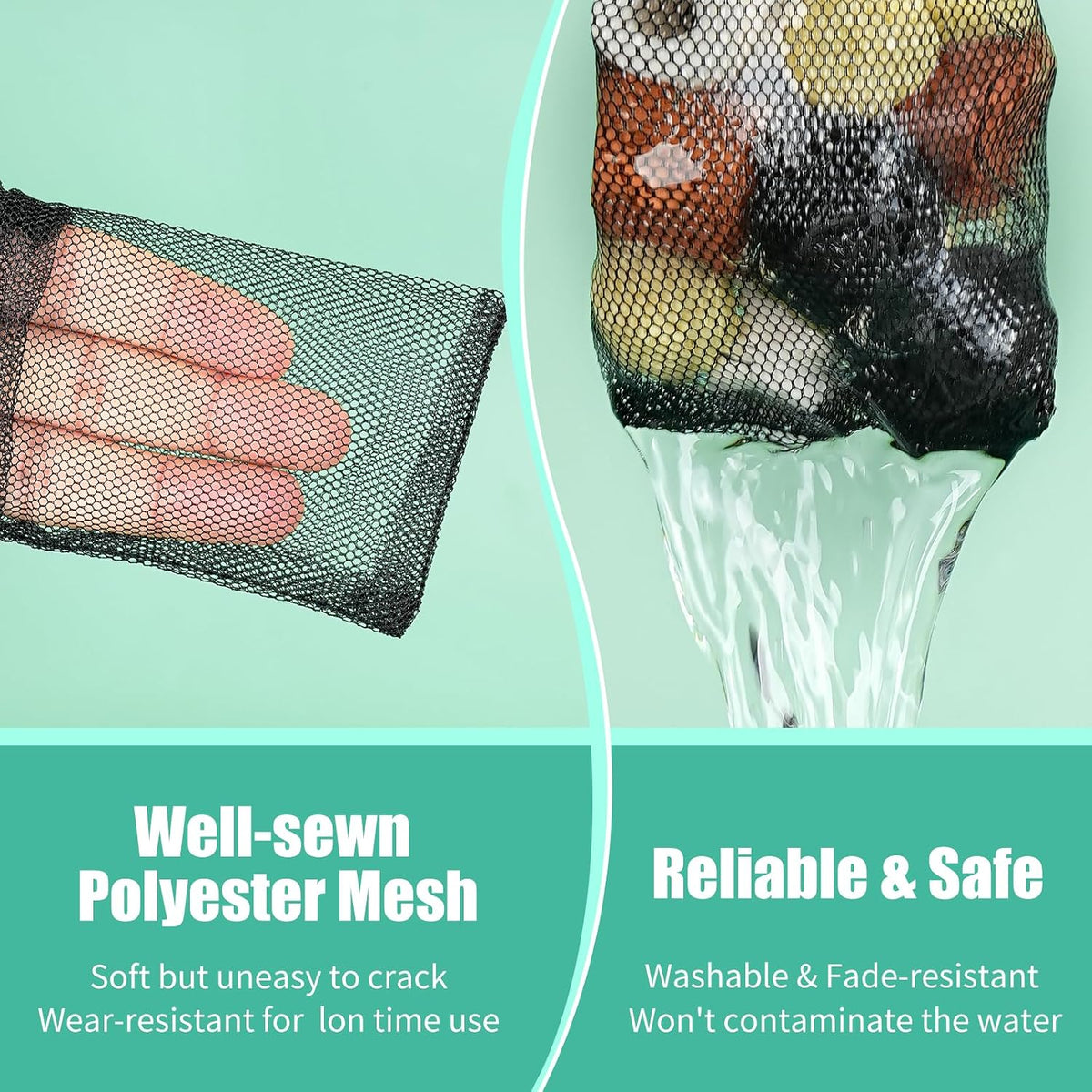 AQUANEAT 10pcs Aquarium Filter Media Bags - 3" x 4" - image 2