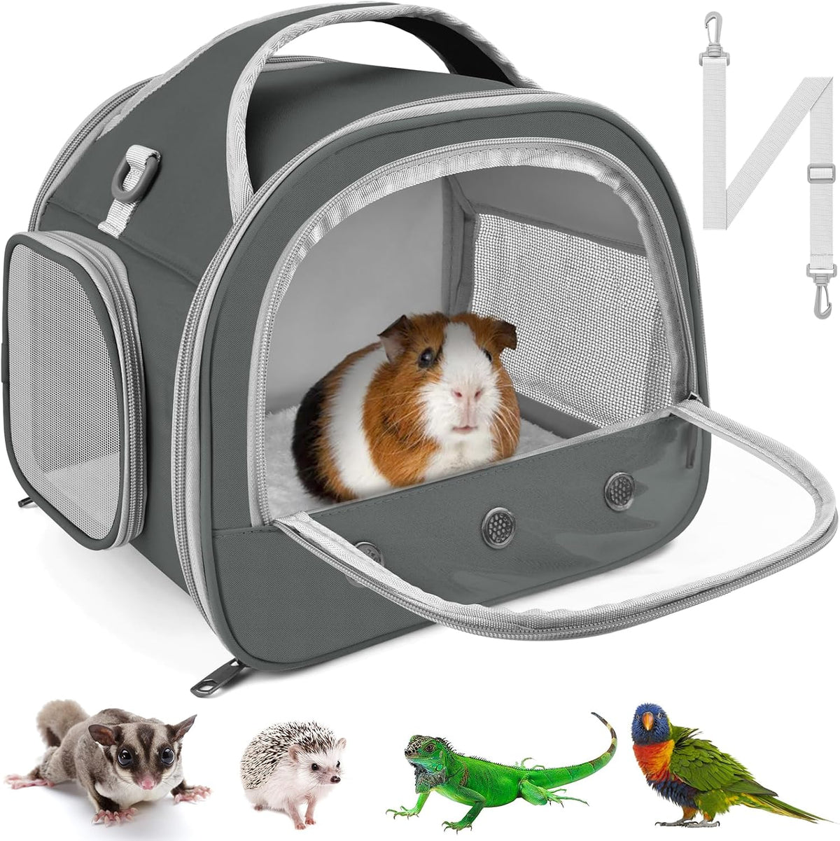 Bissap Guinea Pig Carrier Bag - Grey