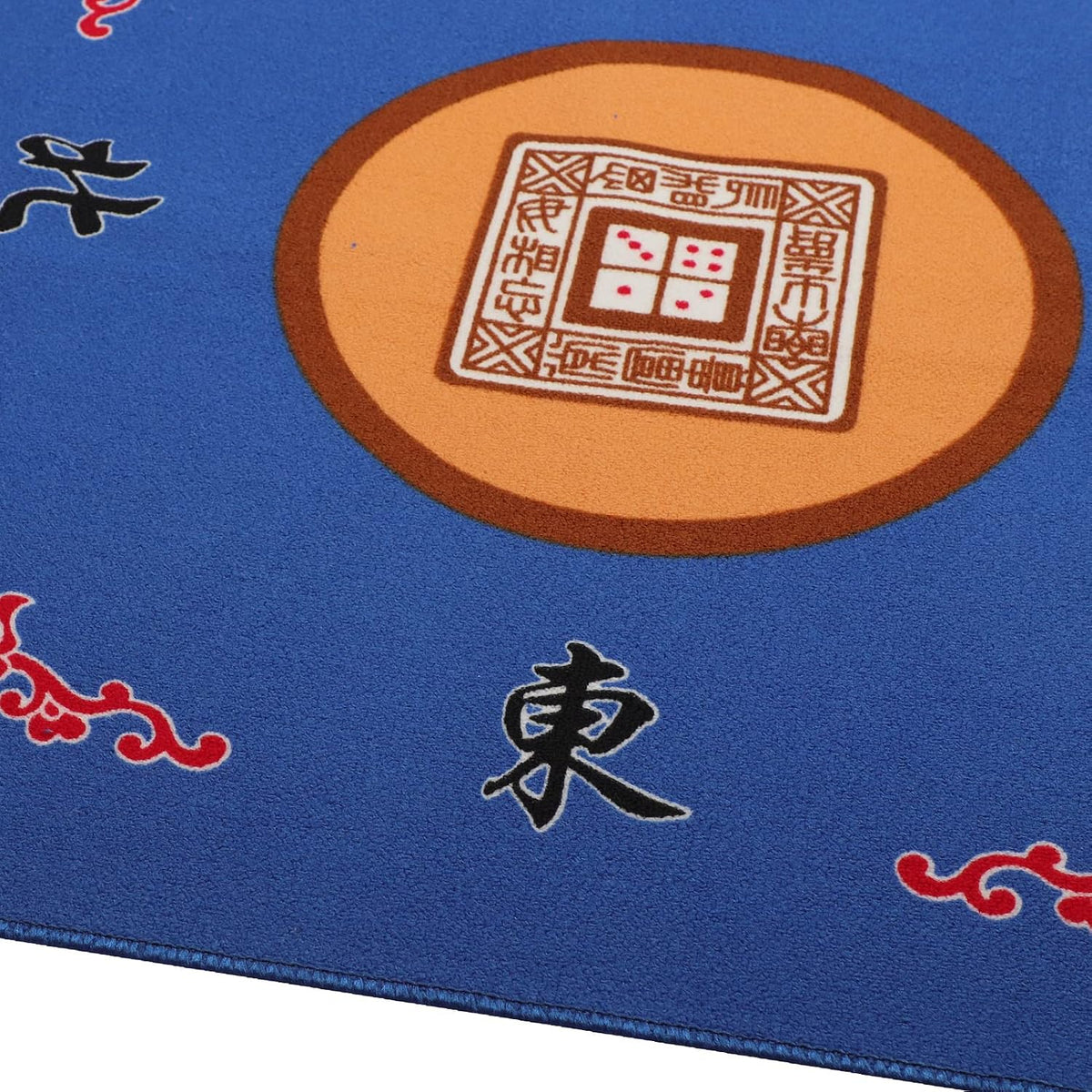Mahjong Mat with 3 Dice & Carrying Bag - Blue - image 3