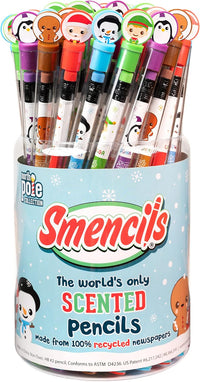 Halloween Smencils Cylinder, HB #2 Scented Smelly Pencils - Holiday