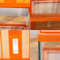 crapelles Reptile Terrarium kit Color Orange Spider Container Tarantula Box cage Gecko Habitat Insect Enclosure pet Tank Frog Carrier Tortoise Snail Container Hermit Crab House Cricket breeding