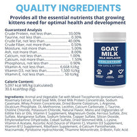 Under the Weather Kitten Milk Replacement Powder + Colostrum for Cats & Kittens | Goat Milk Replacer Powder | Goat-Based Formula with Colostrum for Immune & Digestive Support - 12 oz