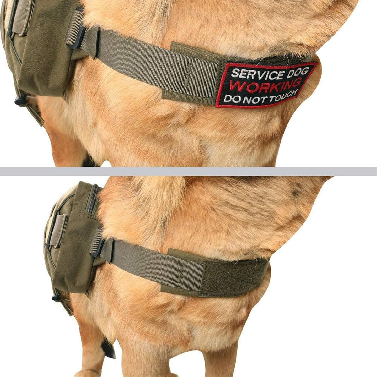 EXCELLENT ELITE SPANKER Nylon Dog Backpack with 2 Side Pockets - Ranger Green / 11.0"L x 1.5"W x 7.0"H - image 4