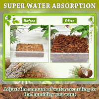 ZeeDix Natural Coconut Chips Substrate for Reptiles, Coconut Fiber Husk Reptiles Bedding, Compressed Coco Chips Substrate for Ball Python, Snakes, Tortoise, Hermit Crab, Frogs, Lizard, Tarantula
