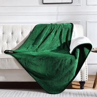 Soft Waterproof Blanket for Bed Couch Sofa - 50x60 inches / Green